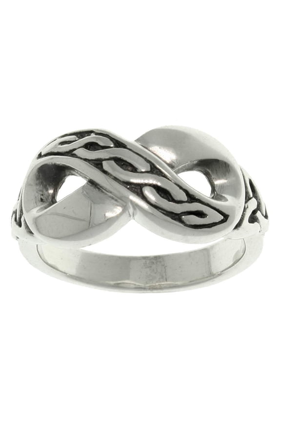 Carolina Glamour Collection Jewelry Trends Sterling Silver Celtic Triquetra Trinity Knot Infinity Ring Size 6