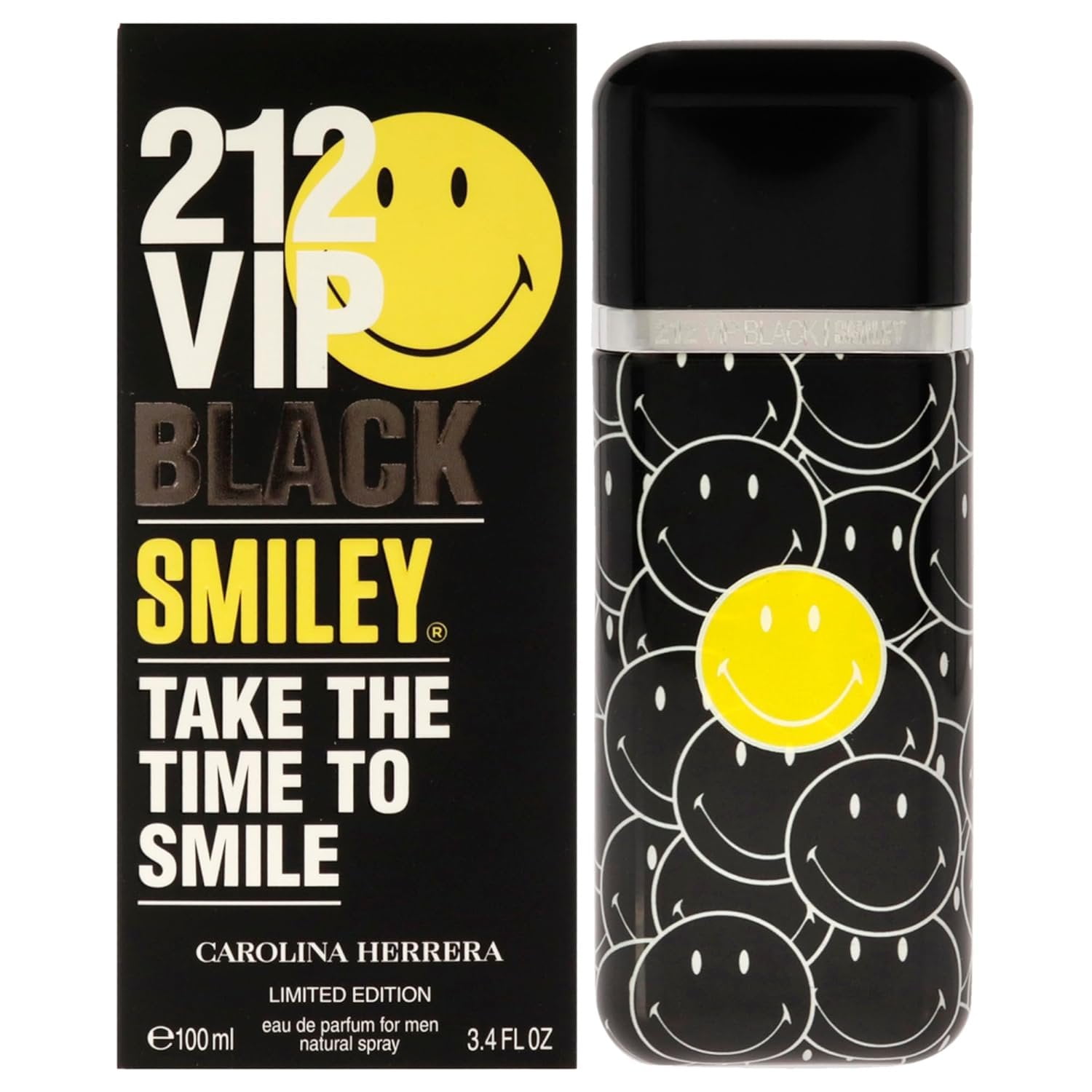 Carolina Herrera 212 VIP Black Smiley , 3.4 oz EDP Spray - Walmart.com