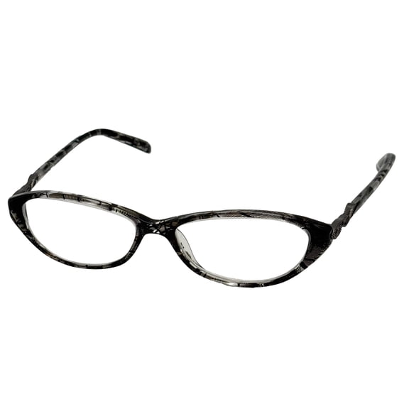 Carolina Herrera Black Lace Oval Plastic Reading Glass H313. 50mm. 2.5X