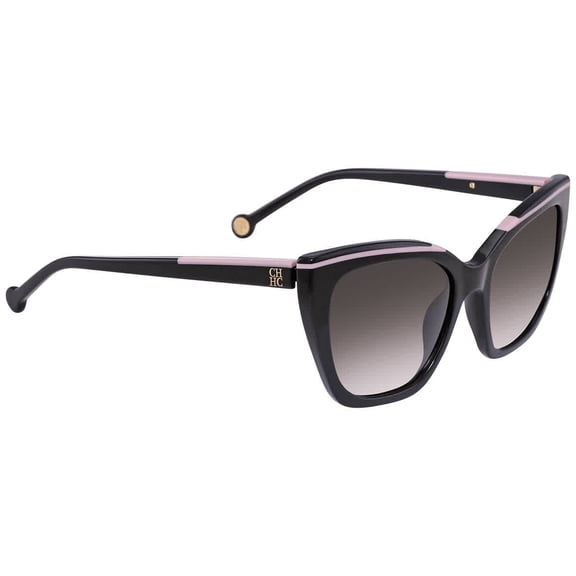 Carolina Herrera Gradient Brown Cat Eye Ladies Sunglasses SHE832 0700 54
