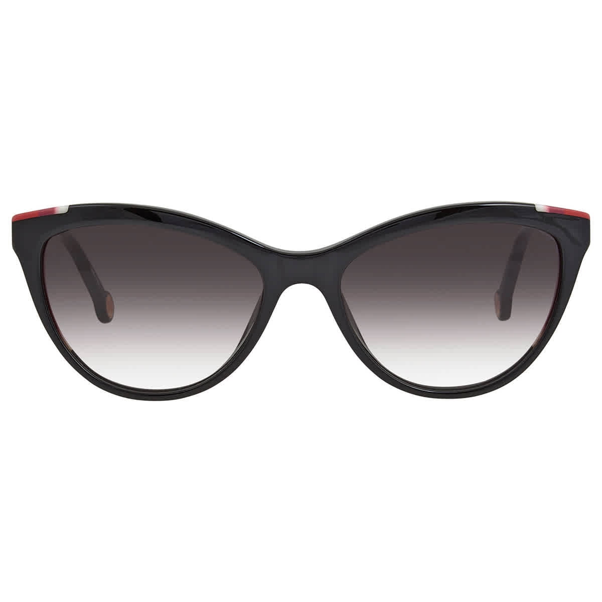 Carolina Herrera HER 0107/S 0KDX IR Sunglasses Black Cat Eye Frame, Grey Lenses Carolina Herrera Cat Eye Sunglasses in Sunglasses - Walmart.com main image 2