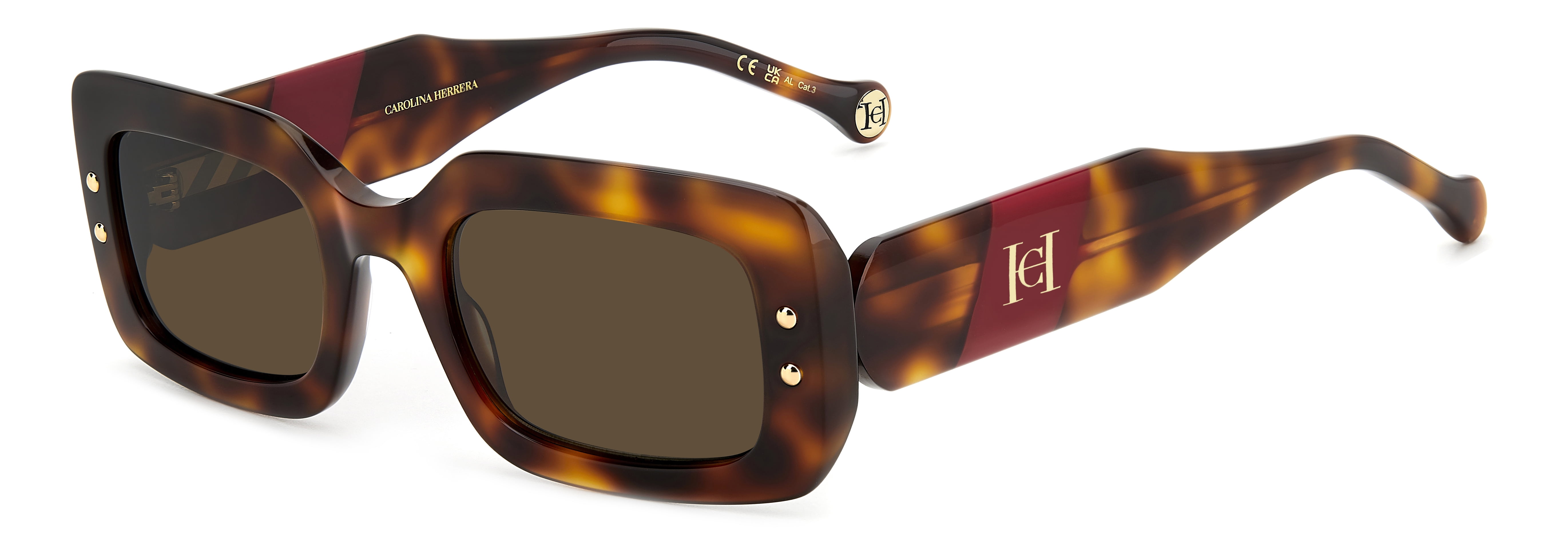 Carolina Herrera Women\'s Red/Brown glasses with Case Carolina Herrera HER 0237/S 82U Sunglasses Burgundy Red  main image 2