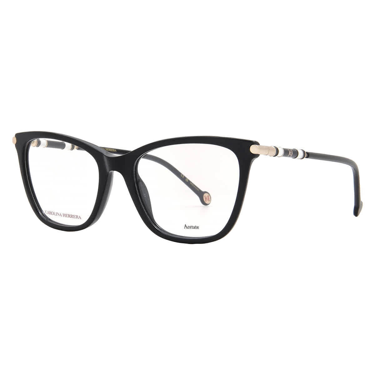Carolina Herrera Women Eyeglasses CH0028 0807 Cat Eye Black 