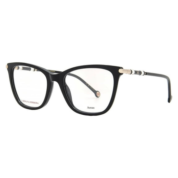 Carolina Herrera Women Eyeglasses CH0028 0807 Cat Eye Black 53-18-145