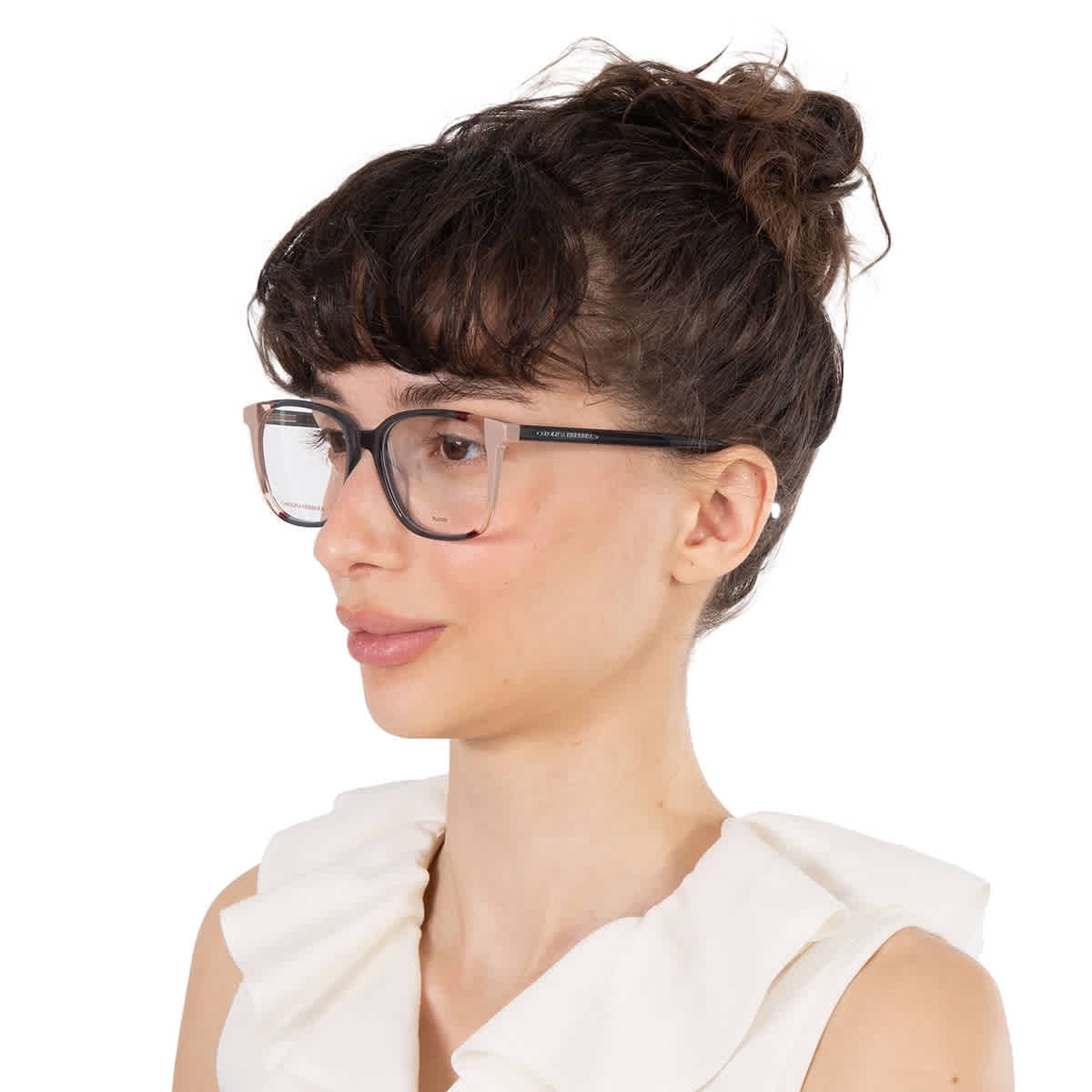 Carolina Herrera Women Eyeglasses CH0065 HBJ Square Teal/Brown 52