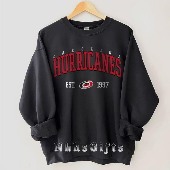 Carolina Hockey Shirt Sweatshirt, Hurricanes Ice Hockey Sweater, Retro Carolina Hockey Fan Gifts