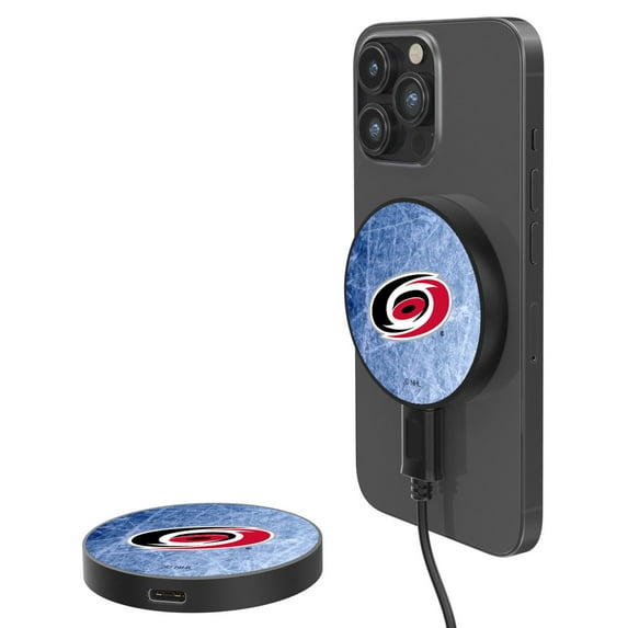 Carolina Hurricanes 10-Watt Ice Flood Design Wireless Magnetic Charger