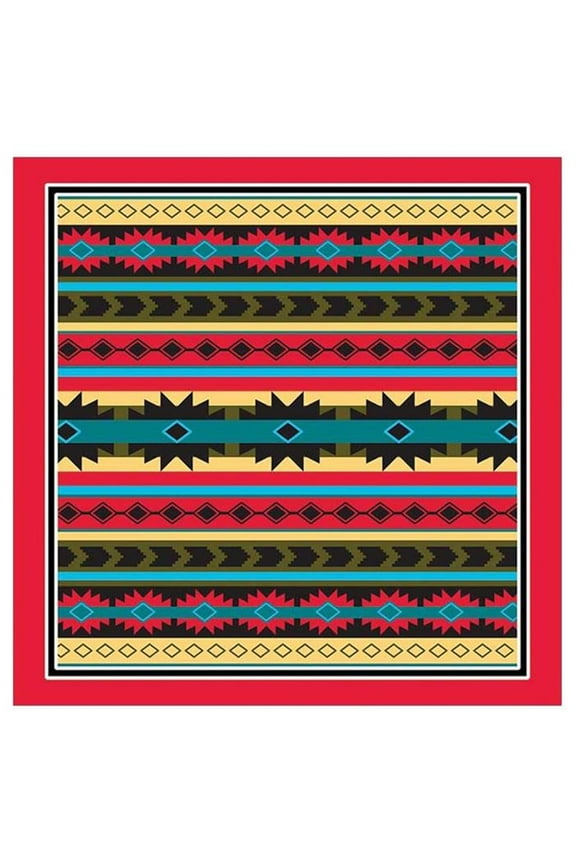 Manuf Aztec Bandanas: Modern Aztec Design with Red Trim