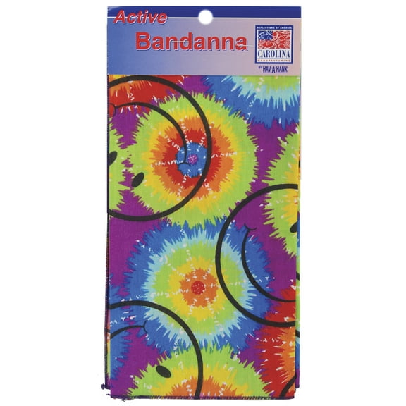 Carolina Manuf Smiley Face Retro Bandana - Fun and Stylish 22" x 22" Design!
