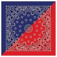 thumbnail image 1 of Carolina Manuf Split Paisley Bandanas - Black/White Split Paisley Design, 1 of 1