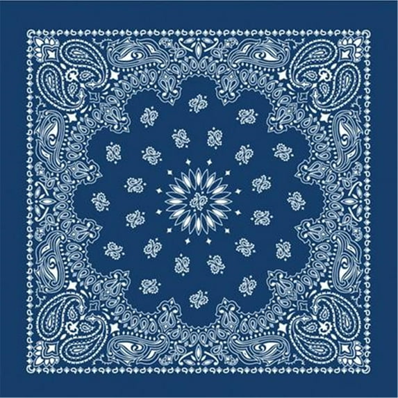 Carolina Manuf USA Paisley Bandanas in Blue with Hang Tag & UPC - Pack of 3