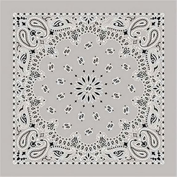 Carolina Manuf USA Paisley Bandanas - Silver Paisley Design