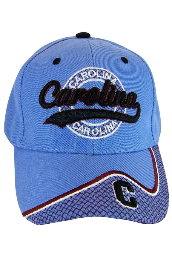 Carolina Men's Circle Style 2-Tone Adjustable Baseball Cap (Blue/Black)