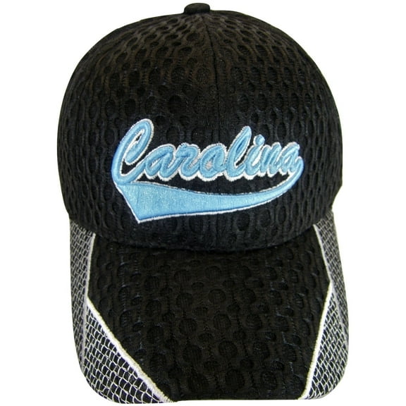 Carolina Men's Summer Mesh Adjustable Baseball Cap (Black)