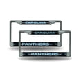 thumbnail image 1 of Carolina NFL Panthers Chrome Metal (2) Sparkly Sparkly Glitter Bling Look Look License Plate Frame Set, 1 of 1