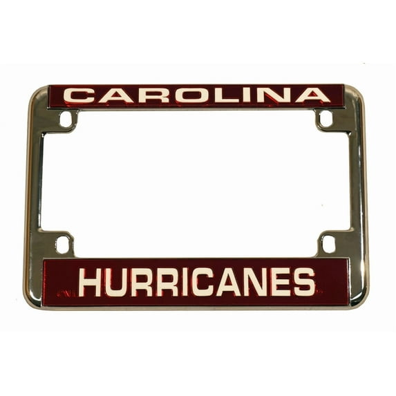 Carolina Hockey Hurricane's Chrome Motorcycle, RV or Trailer License Plate Frame