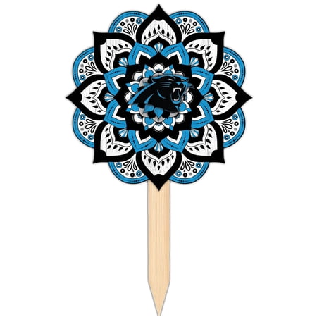 Carolina Panthers 18'' x 12'' Mandala Yard Stake