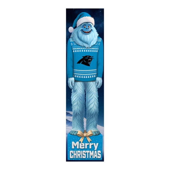 Carolina Panthers 48" Yeti Christmas Leaner