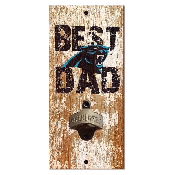 Carolina Panthers 5'' x 12'' Best Dad Bottle Opener