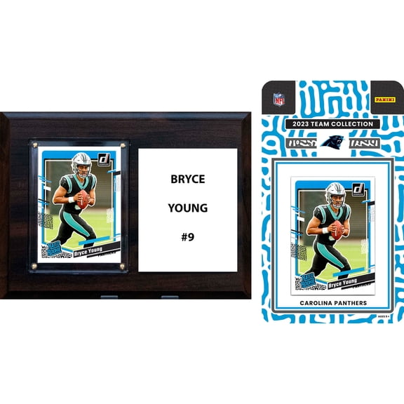 Carolina Panthers 6" x 8" Player Plaque & 2023 Team Trading Card Set