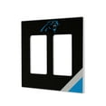 thumbnail image 1 of Carolina Panthers Diagonal Stripe Double Rocker Light Switch Plate, 1 of 4