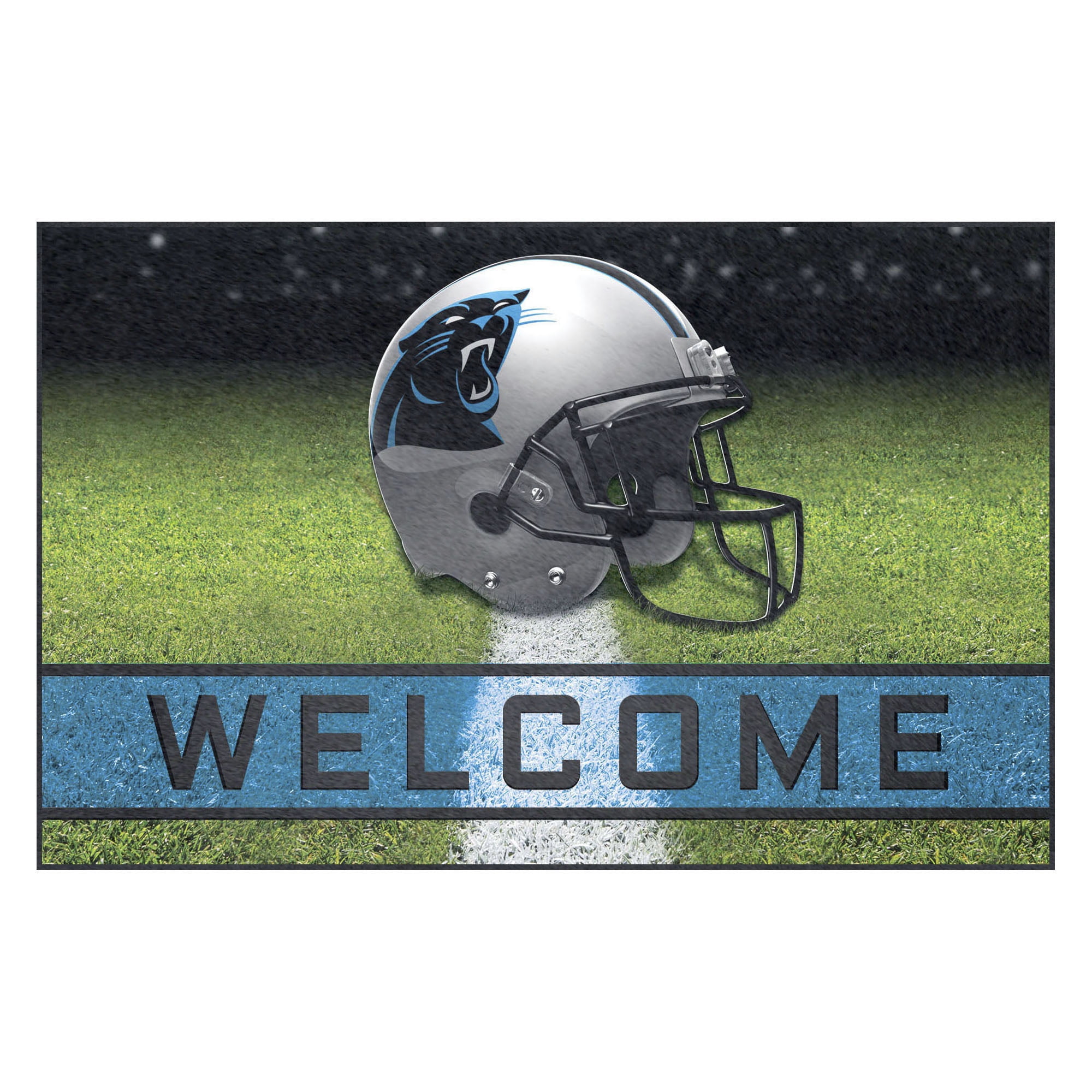 Carolina Panthers Door Mat 18x30 Welcome Crumb Rubber