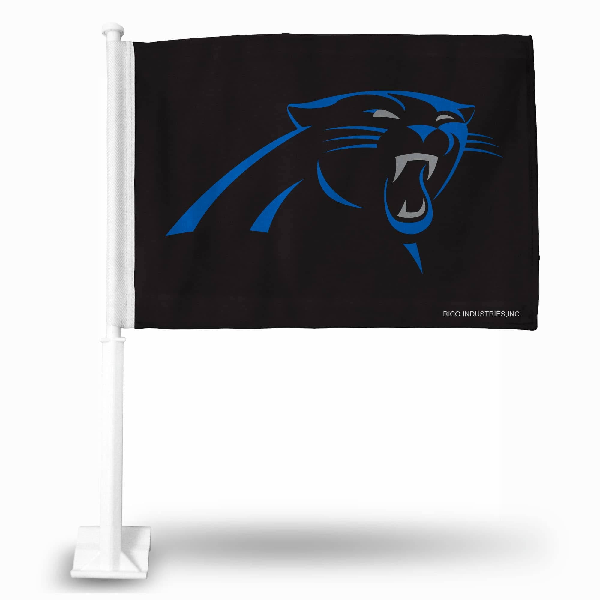 Carolina Panthers Logo Car Flag - Black