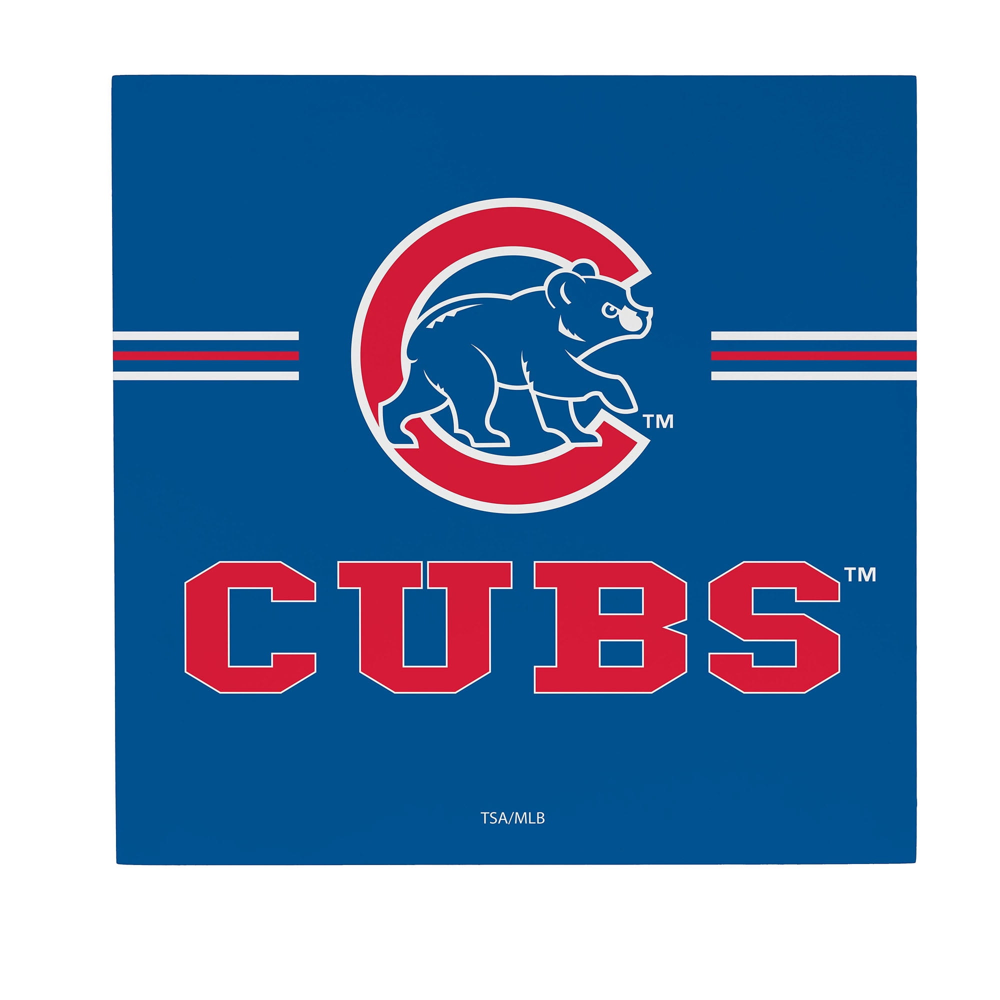 Chicago Cubs 12" x 12" Wood Wall Sign - Walmart.com