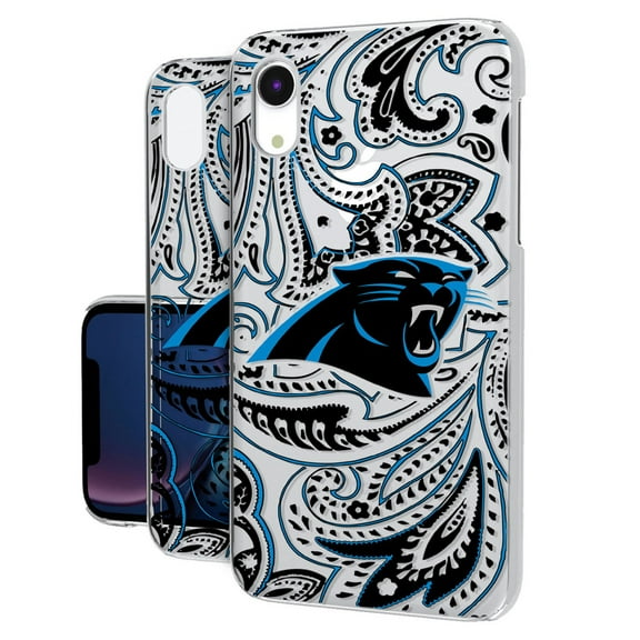 Carolina Panthers iPhone Clear Paisley Design Case