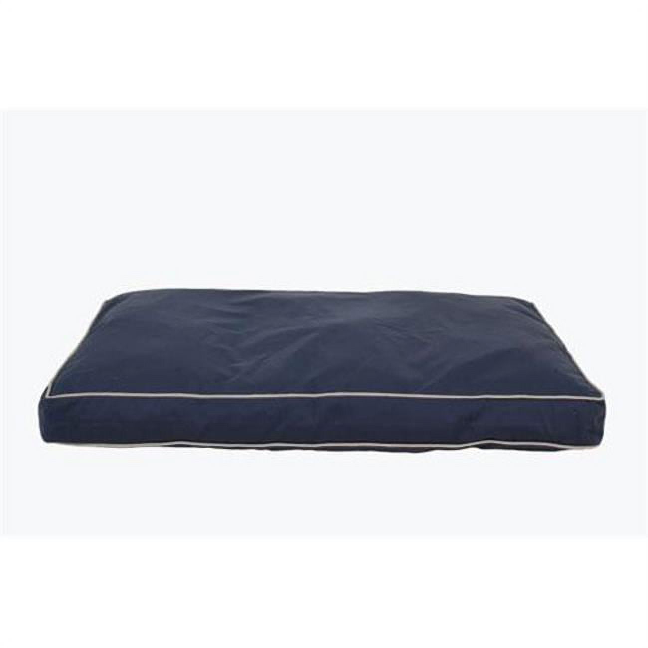 Carolina Pet 012160 Classic Canvas Rectangle Poly Fill Jamison Pet Bed - Blue with Khaki Cord, Medium