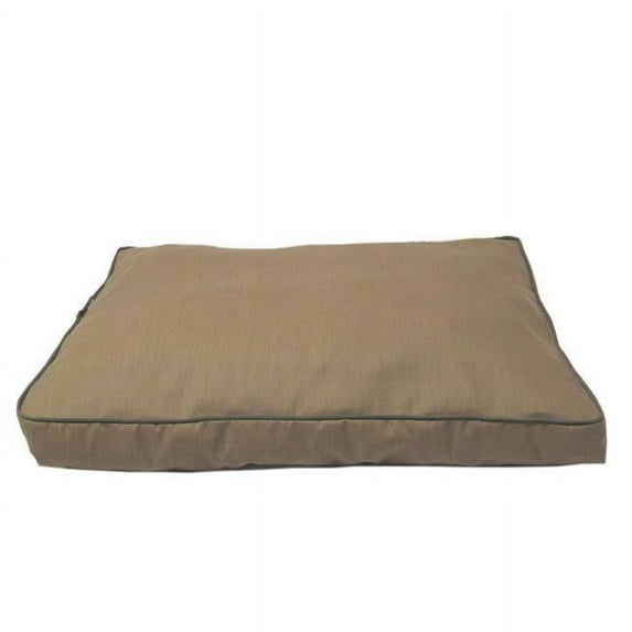 Carolina Pet 013940 Solid Faux Gusset Jamison Pet Bed - Tan with Green Cord, Medium