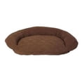thumbnail image 1 of Carolina Pet 019420 Microfiber Quilted Poly Fill Bolster Bed - Chocolate, Large, 1 of 2