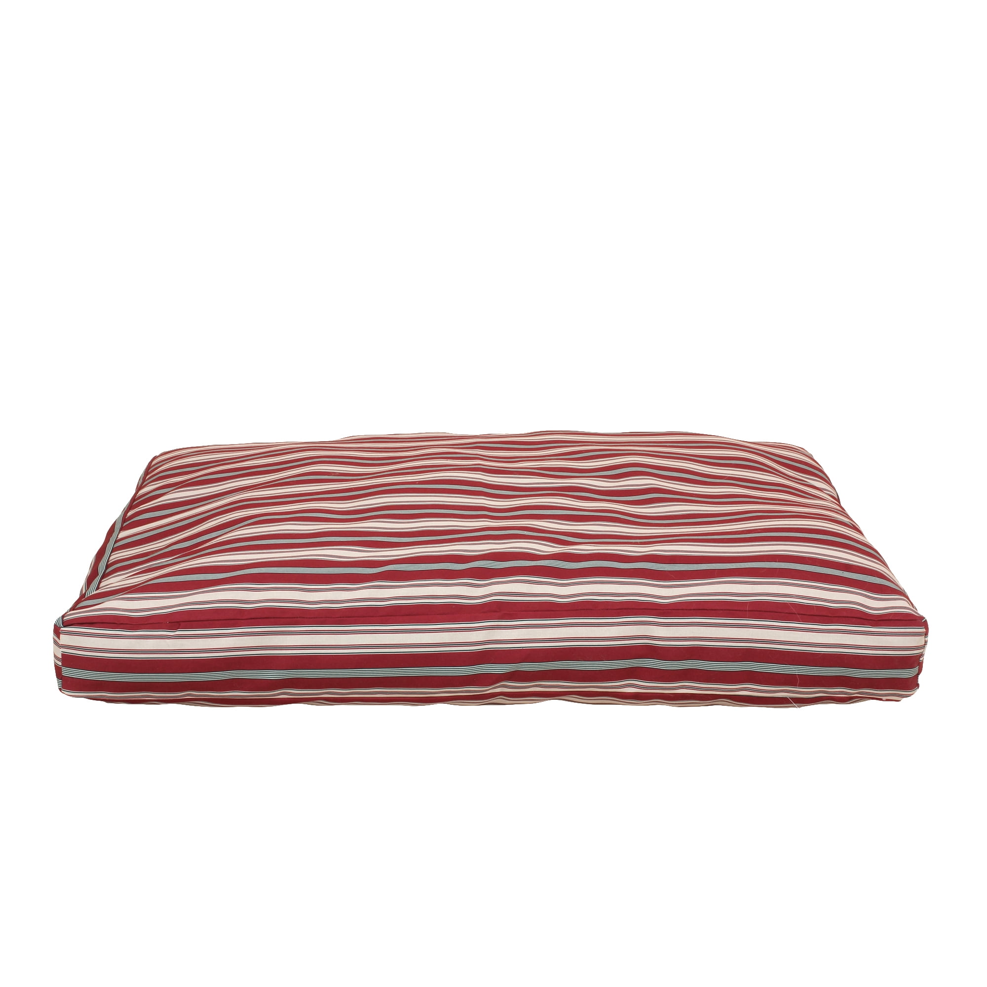 Medium Red Striped Polyester Outdoor Pet Bed