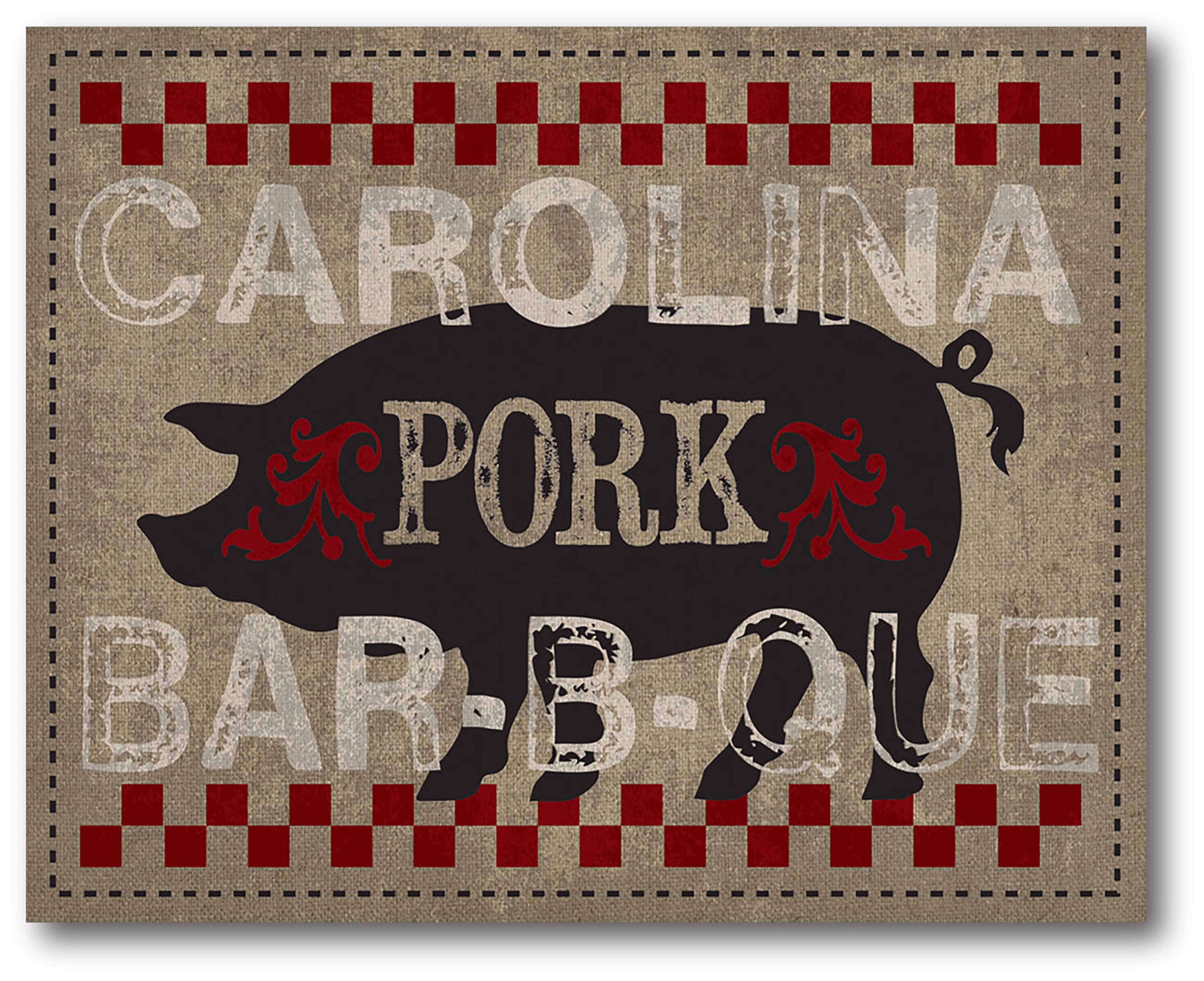 Carolina Pork BBQ Gallery-Wrapped Canvas Wall Art, 16x20