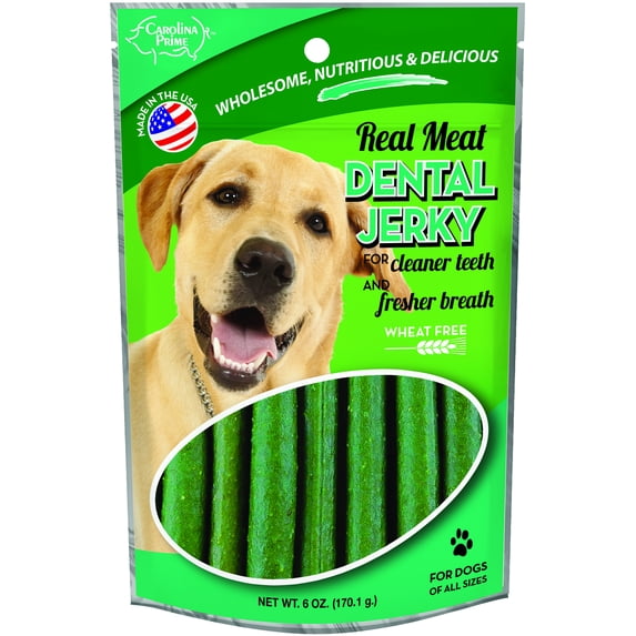 Carolina Prime Pet Dental Jerky Dog Treats, 6 oz