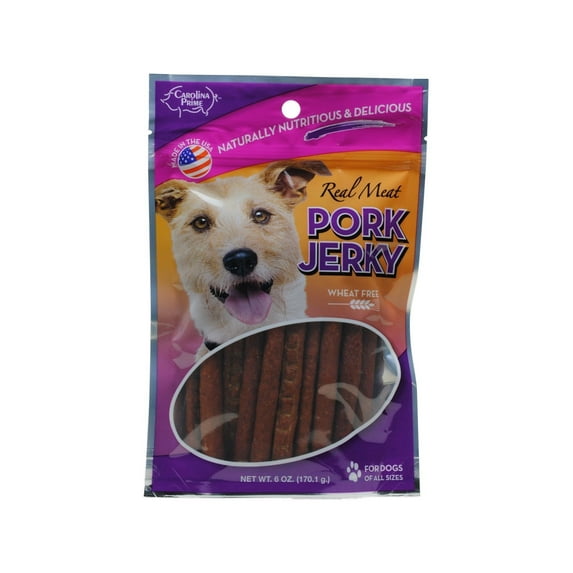 Carolina Prime Pork Jerky Dog Treats, 6 oz