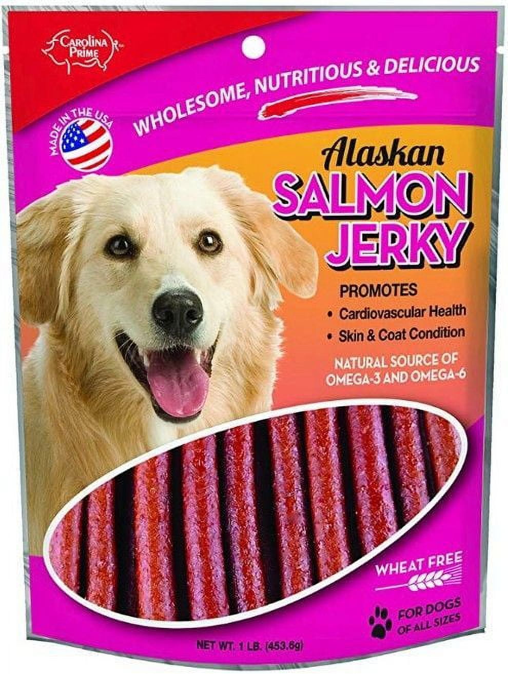 Carolina Prime Real Salmon Jerky Sticks [Dog, Made in the USA Dog Treats] 1 lb