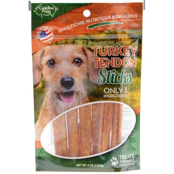 Carolina Prime Turkey Tendon Sticks: All-Natural Protein-Rich Dog Treat