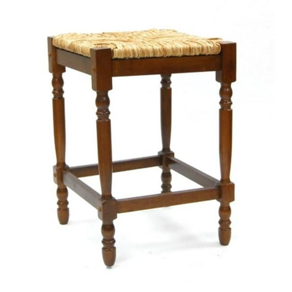 Carolina RTA Covington Rush Seat Stool- 24 Inch High Finish