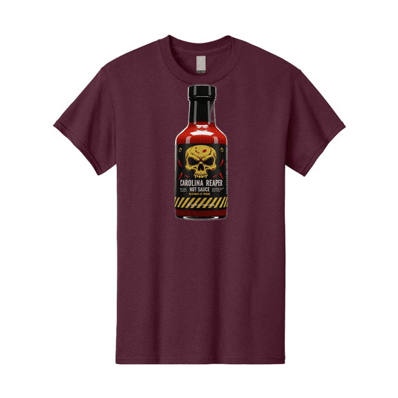 Carolina-Reaper-Hot-Sauce Mens Graphic Tee, 100% Cotton, Casual Summer Wear BAA254