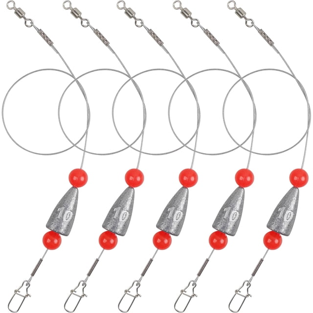 Carolina Rigs for Bass Fishing, 5pcs Pre Rigged Carolina Ready Rigs ...