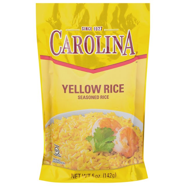 Carolina Seasoned Saffron Yellow Rice, Seasoned LongGrain Rice with