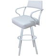 thumbnail image 1 of Carolina Swivel Bar Height 30" Metal WB Stool - White Vinyl - White, 1 of 3