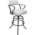 thumbnail image 1 of Carolina Swivel Tilt Bar 30" Metal Bar Stool - White Vinyl - Gray Frame, 1 of 3