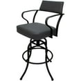 thumbnail image 1 of Carolina Swivel Tilt Counter 26" Metal Bar Stool - Gray Vinyl - Black Frame, 1 of 3