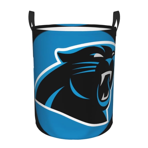 Carolina Team Print Circular Hamper Basket,Storage Basket,Round Laundry Hamper With Handles For Bedroom And Living Room Waterproof Oxford Cloth Basket