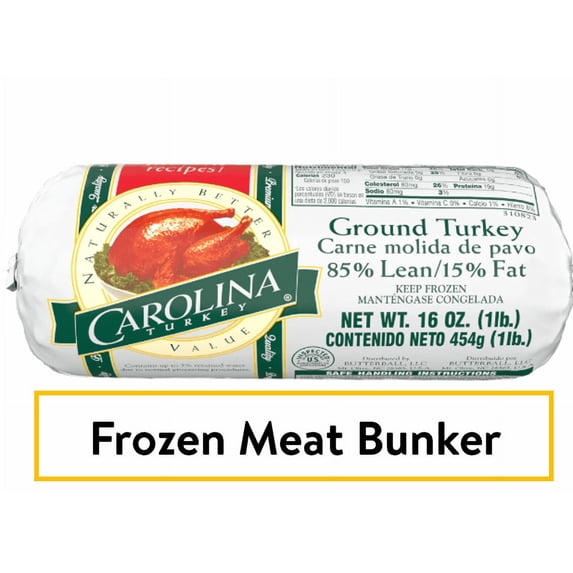 Carolina Turkey Frozen Ground Turkey Roll, 16oz