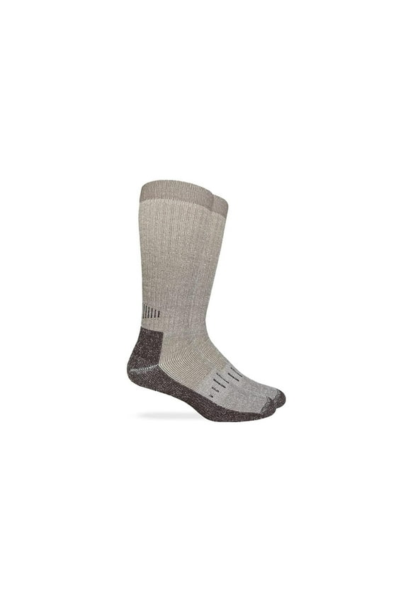 Deluxe Merino Wool Socks, Brown, (L) Shoe Size 9-13, 1 Pair