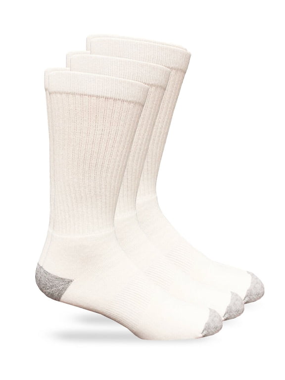 Mens Socks, Big & Tall Cushion Sport Work Boot Crew Socks, 3 Pairs