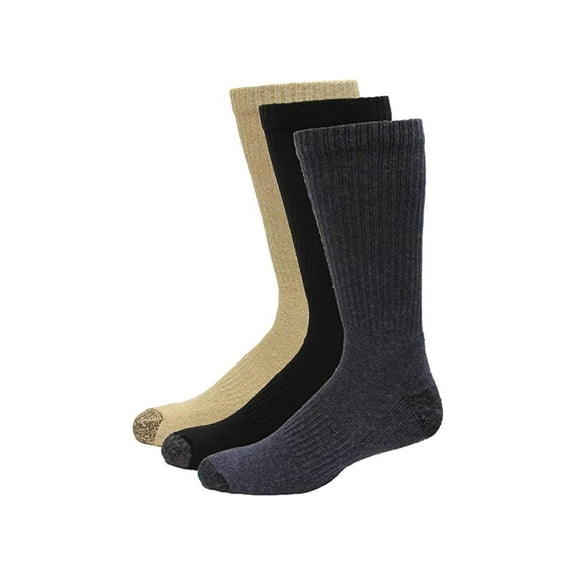 Carolina Ultimate Work Cotton Boot Socks, Assorted (Denim, Khaki, Black), (XL) Men 12-16, 3 Pair